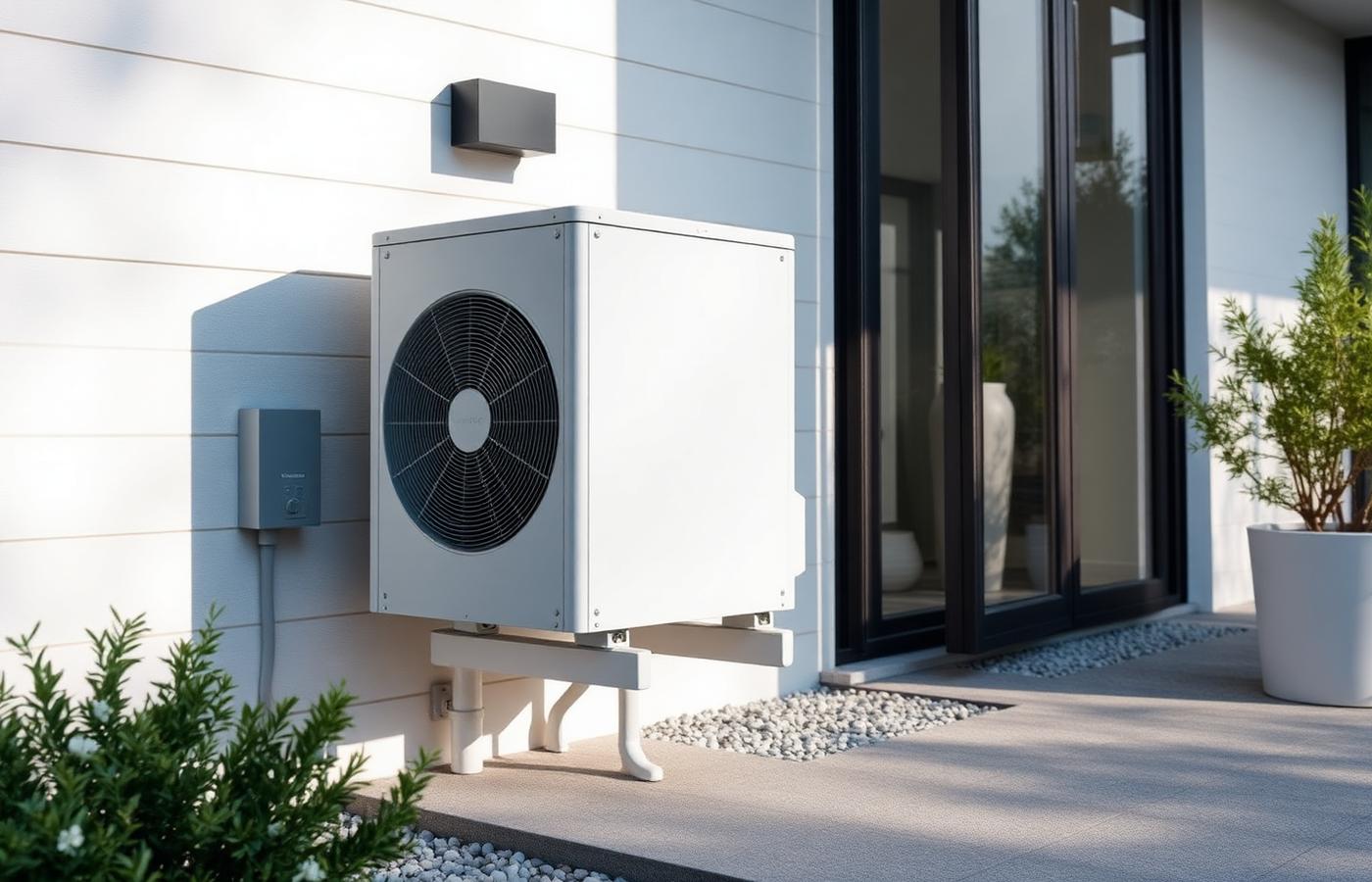 Modern heat pump installed at a BC home